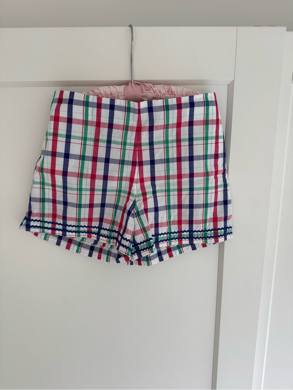 Classic Prep Plaid High-Waist Shorts - White, Red, Blue, Green NWT